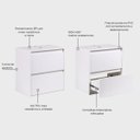 Ver imagem 5 de Gabinete para Banheiro 60cm MDF Branco Dubai - On Móveis