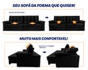 Ver imagem 6 de Sofá Retrátil Reclinável 250cm Ascari Suede Velut com molas Ensacadas - King House