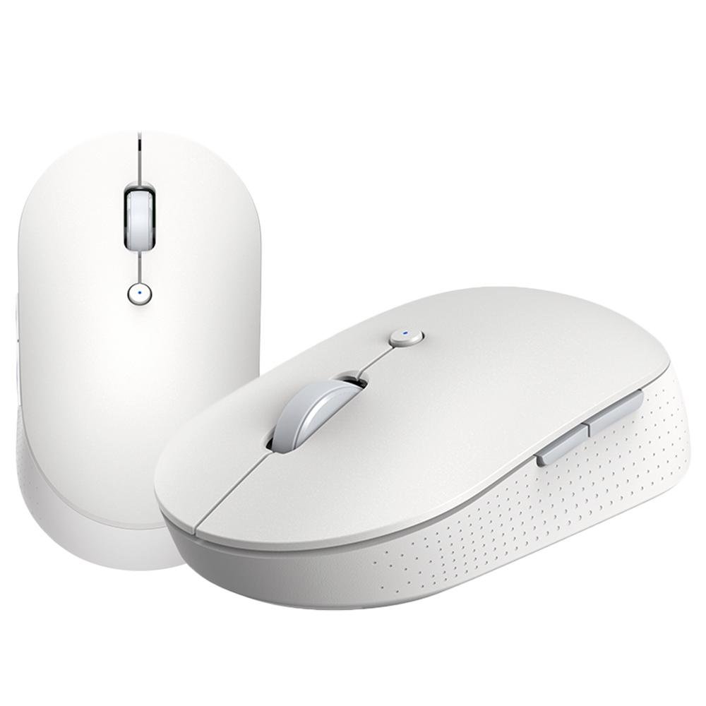 Mouse Sem Fio 1300DPI Sensor Laser Ergonômico e Ultra Silencioso Branco