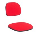 Ver imagem 2 de Kit Assento e Encosto Tapecado Conjunto Secretaria Ponta Caida para Cadeira de Escritorio Vermelha P