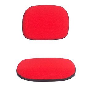 Kit Assento e Encosto Tapecado Conjunto Secretaria Ponta Caida para Cadeira de Escritorio Vermelha P