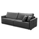 Ver imagem 4 de Sofá Sem Caixa Retrátil Reclinável 2,50m Karen Veludo Cinza Adonai Estofados