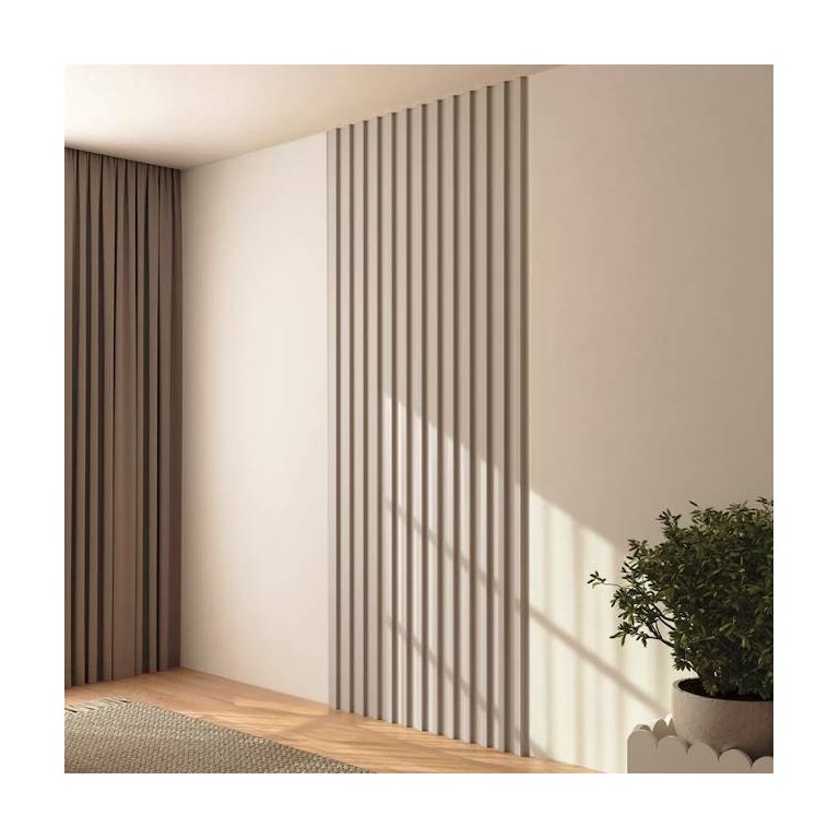 Painel Decorativo Ripado Mdf em Barra 89,5x250cm (2,24m²) Pa74 Dalla Costa-fendi