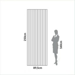 Painel Decorativo Ripado Mdf em Barra 89,5x250cm (2,24m²) Pa74 Dalla Costa-fendi - 4