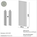 Ver imagem 3 de Painel Decorativo Ripado Mdf em Barra 89,5x250cm (2,24m²) Pa74 Dalla Costa-fendi