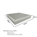 Ver imagem 3 de Cama King sob Medida Pr 201cmx208cm 100% Mdf Casa Lar Cor:prata