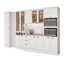 Ver imagem 7 de Cozinha Milla Clara Style 15 Portas 3 Gavetas MDF 350cm Branca Móveis Carraro