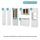 Ver imagem 5 de Cozinha Milla Clara Style 15 Portas 3 Gavetas MDF 350cm Branca Móveis Carraro