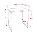 Ver imagem 3 de Escrivaninha Mesa Escritório Diretor Estilo 90cm Preto e Amadeirado