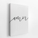 Ver imagem 2 de Amor Palavra Cursiva Minimalista Quadro Canvas 120x80cm