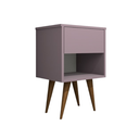 Ver imagem 4 de Mesa de Cabeceira Mdf Pés Palitos com 1 Gaveta e 1 Nicho Plancasa:lavanda