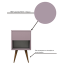 Ver mais imagens de Mesa de Cabeceira Mdf Pés Palitos com 1 Gaveta e 1 Nicho Plancasa:lavanda