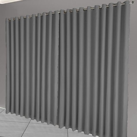 Cortina Blackout Blecaute Celina Quarto 5,50 X 2,80 Cinza