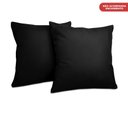 Ver imagem 5 de Kit 2 Capas de Almofadas Velusoft Preto 45x45cm cama inbox