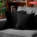 Ver imagem 4 de Kit 2 Capas de Almofadas Velusoft Preto 45x45cm cama inbox