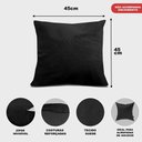 Ver imagem 2 de Kit 2 Capas de Almofadas Velusoft Preto 45x45cm cama inbox