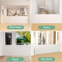 Ver imagem 6 de Momcozy Portão Retrátil Extra Larga 118"w X 41"h Branco Seguro para Crianças e Pets