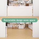 Ver imagem 3 de Momcozy Portão Retrátil Extra Larga 118"w X 41"h Branco Seguro para Crianças e Pets