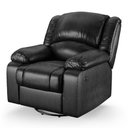 Ver imagem 4 de Poltrona do Papai Reclinável Pietra Glider Giratória Massagem Fh9 Pu Preto Brilho - Mpozenato