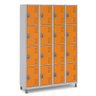 Armário Roupeiro Aço 16 Portas 191×130×41cm Volume C/ Tranca Cor:laranja - 1