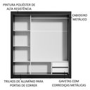 Ver imagem 6 de Guarda-roupa Casal Madesa Lyon 3 Portas de Correr com Espelhos 2 Gavetas