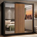 Ver imagem 1 de Guarda-roupa Casal Madesa Lyon 3 Portas de Correr com Espelhos 2 Gavetas