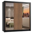 Ver imagem 3 de Guarda-roupa Casal Madesa Lyon 3 Portas de Correr com Espelhos 2 Gavetas