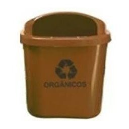 Cesto Individual Coleta Seletiva 40 L Para Poste Ou Parede:Verde - 3