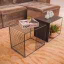 Ver imagem 1 de Mesa de Centro Murilo Estilo Industrial Ambiente Principal Escritório Preto