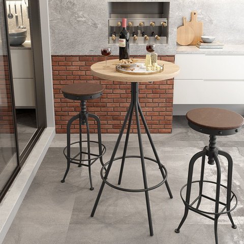 Mesa Bistrô Estilo Industrial Eiffel Preto