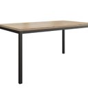Ver imagem 2 de Mesa para Sala de Jantar 4 Lugares Estilo Industrial Soul Preto/Amadeirado