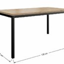 Ver imagem 3 de Mesa para Sala de Jantar 4 Lugares Estilo Industrial Soul Preto/Amadeirado