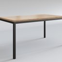 Ver imagem 1 de Mesa para Sala de Jantar 4 Lugares Estilo Industrial Soul Preto/Amadeirado