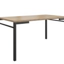 Ver imagem 3 de Mesa para Sala de Jantar 6 Lugares Retangular Estilo Industrial MDP Attenza Preto/Amadeirado