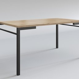 Mesa para Sala de Jantar 6 Lugares Retangular Estilo Industrial MDP Attenza - 1 Mesa para Sala de Jantar 6 Lugares Retangular Estilo Industrial MDP Attenza - 1