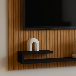 Painel Rack Suspenso para Tv até 32 Polegadas com Prateleira Moderna Compacto para Quarto Sala Home - 9