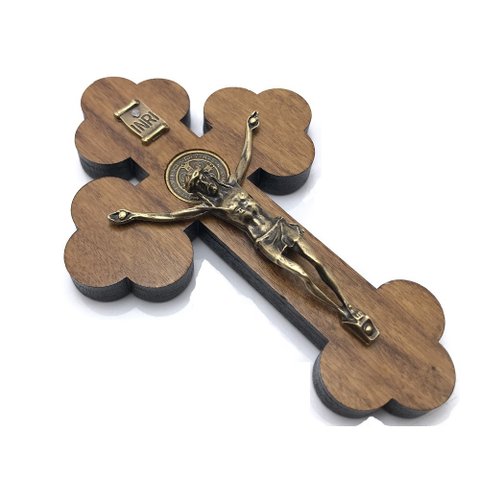 Crucifixo de Porta e Parede Medalha de São Bento Moldada