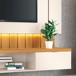 Home Suspenso Illusion 1.8 Off White Cinamomo - Hb Móveis - 4