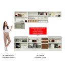 Ver imagem 5 de Cozinha Completa Madesa Genova com Armário e Balcão (Sem Tampo e Pia) Branco/Rustic Cor:Branco/Rusti