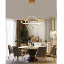 Ver imagem 2 de Luminaria Pendente 2 Aneis Planeta Infinito Perfil Luxo Moderno Decoraçao Cozinha Sala Restaurante C