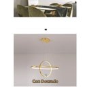 Ver imagem 5 de Luminaria Pendente 2 Aneis Planeta Infinito Perfil Luxo Moderno Decoraçao Cozinha Sala Restaurante C