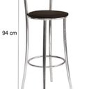 Ver imagem 2 de Banqueta Alta Gabi para Bancada Ambiente Principal Escritório Preto/Cromado