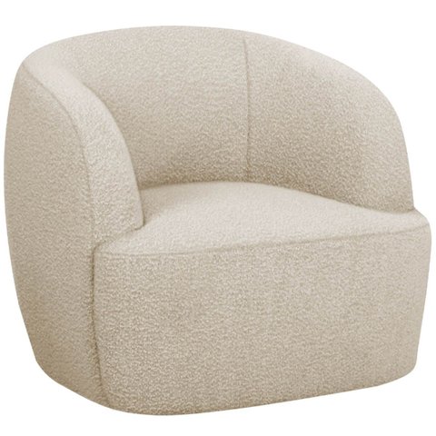 Poltrona Orgânica Luxo Recepção Nuvia Bouclé