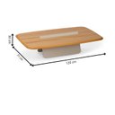 Ver imagem 3 de Mesa Centro para Sala de Estar 120cm Book Marrom Mel