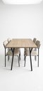 Ver imagem 2 de Conjunto Sala de Jantar 4 Cadeiras 120x80cm