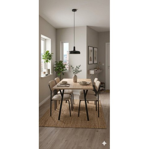 Conjunto Sala de Jantar 4 Cadeiras 120x80cm