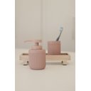 Ver imagem 1 de Porta Sabonete Líquido Canelado em Cimento Pink - 150ml