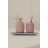 Porta Sabonete Líquido Canelado em Cimento Pink - 150ml - 3