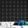10 Placas PVC 3d Revestimento de Parede Decorativa Mini Dakar Alto relevo Preto Quarto Sala Cozinha  - 7