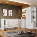 Ver imagem 1 de Quarto de Bebê Completo Thaiany 2 Portas 6 Gavetas Ie02 Branco - Bci Móveis
